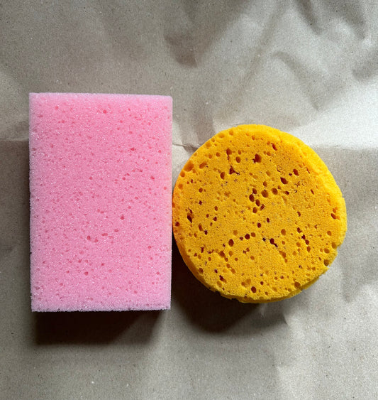 BABY PINK AND WHITE SPONGE LARGE